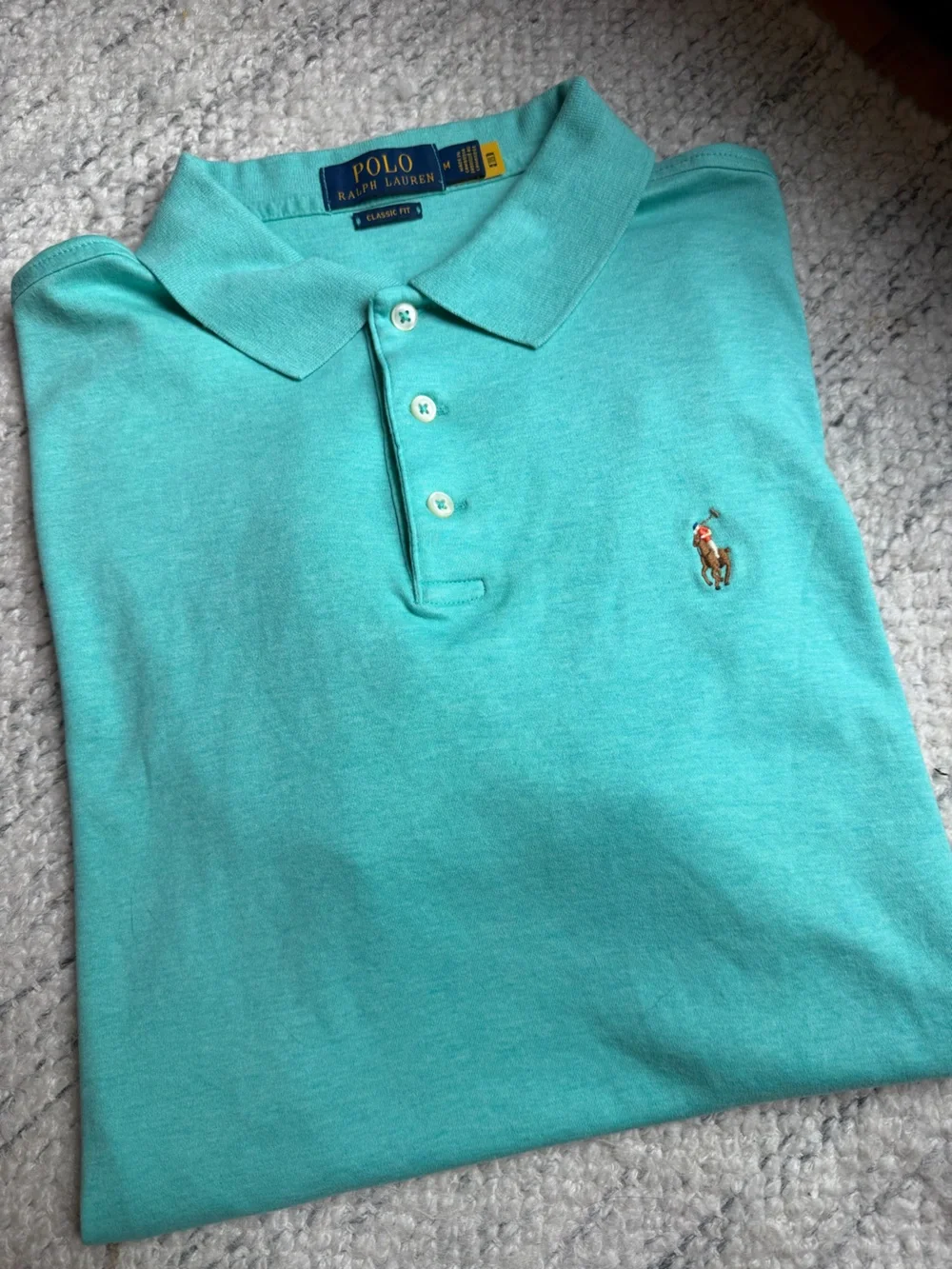 Polo by Ralph Lauren Light (turquoise) Blue Classic Fit Polo Short Sleeve Shirt